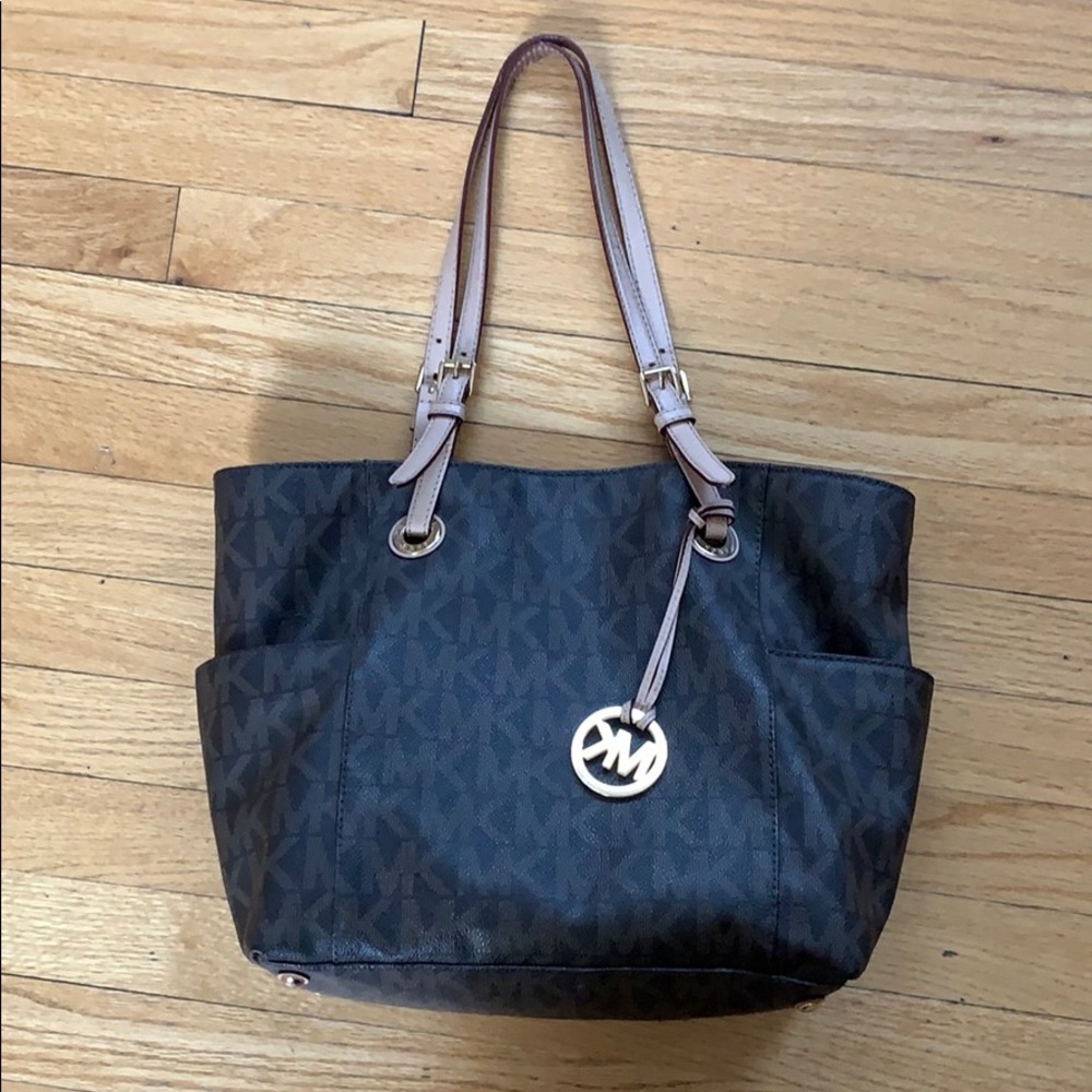 Michael Kors Brown and Tan Shoulder Tote